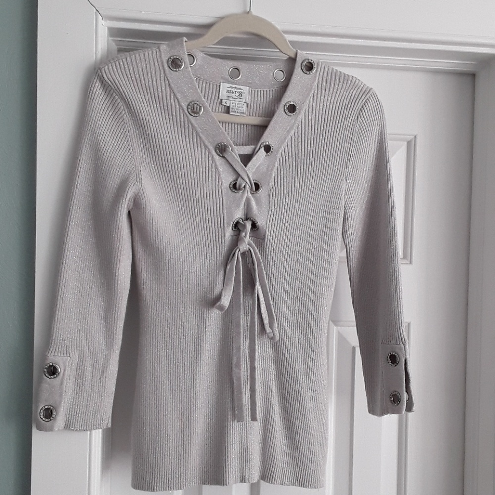 Metallic sweater